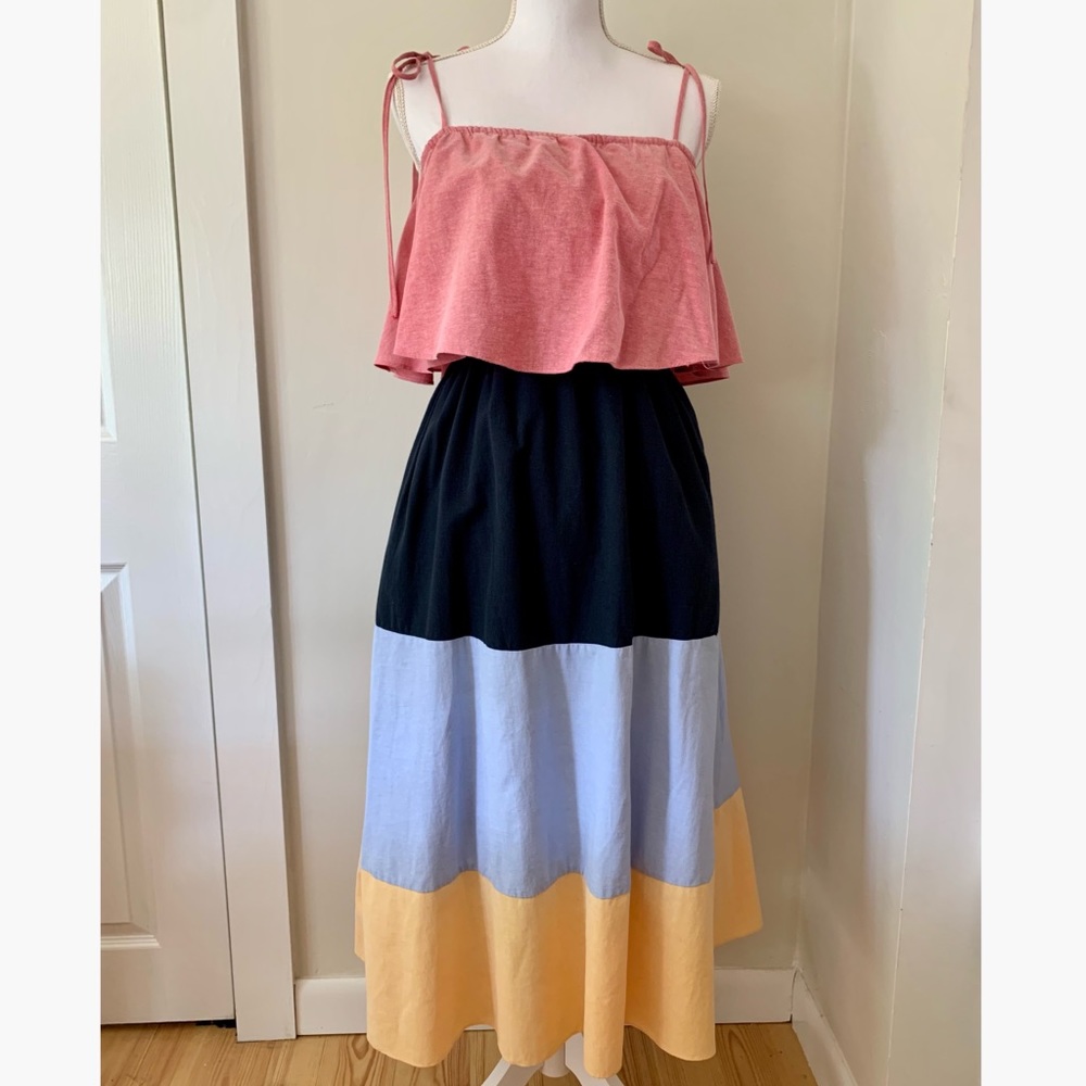 English Factory Multicolored Tiered Dress